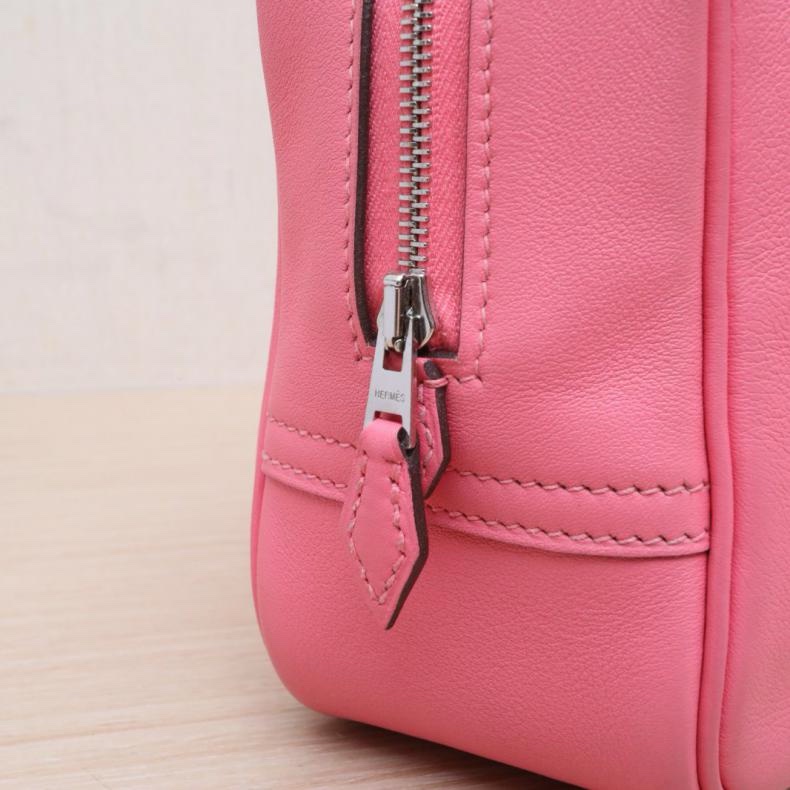 HERMES(愛馬仕) Plume迷你手提包 21 U5唇膏粉 Swift皮 A刻 銀扣-5
