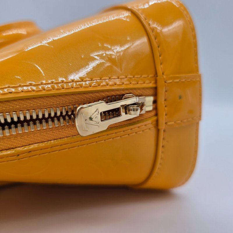 Louis Vuitton M91697 Monogram Alma BB Jaune 漆皮黃色手提包-7