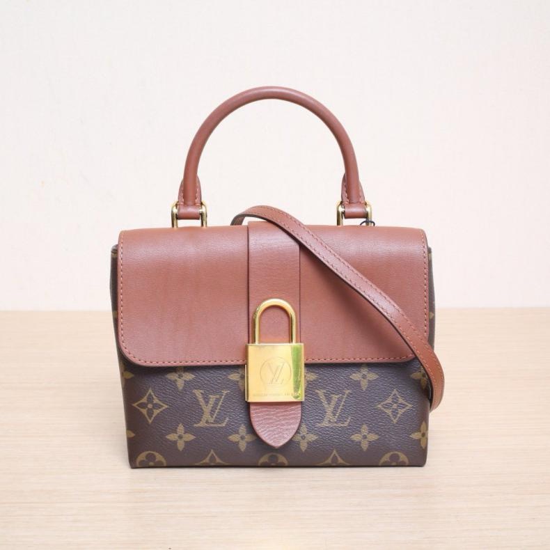 LOUIS VUITTON(路易威登) Locky BB 鎖頭包 焦糖色 PVC 金扣 晶片 老花-0