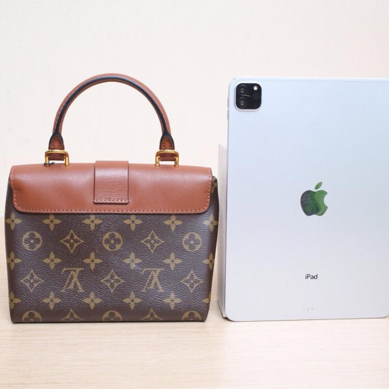 LOUIS VUITTON(路易威登) Locky BB 鎖頭包 焦糖色 PVC 金扣 晶片 老花-2