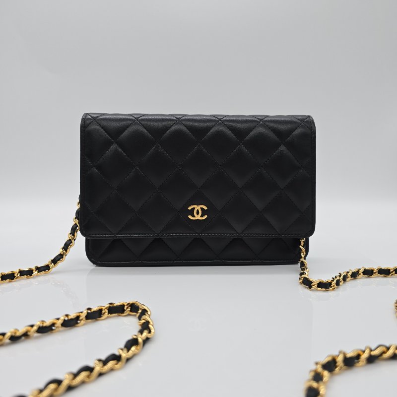 【經超級典】CHANEL WOC 牛皮 黑色 鏈條包-2
