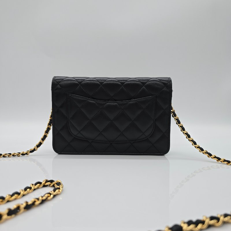 【經超級典】CHANEL WOC 牛皮 黑色 鏈條包-3
