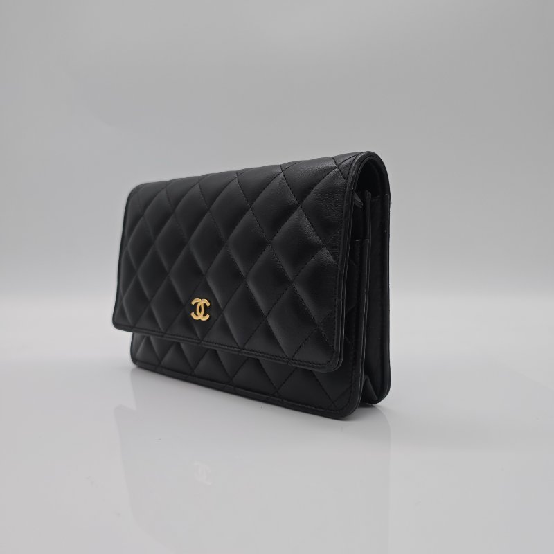 【經超級典】CHANEL WOC 牛皮 黑色 鏈條包-4