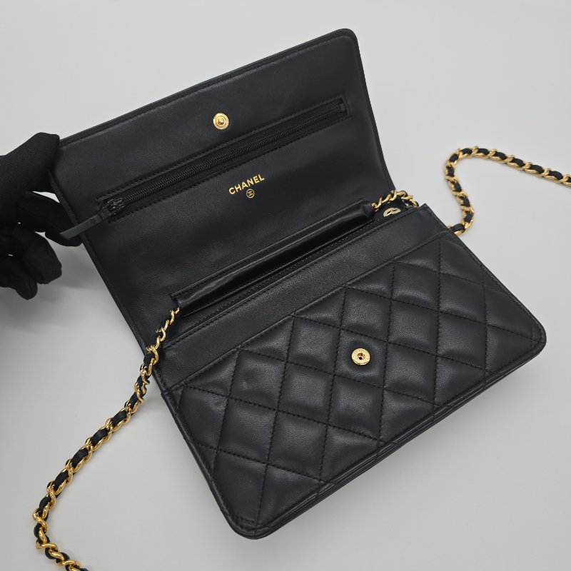 【經超級典】CHANEL WOC 牛皮 黑色 鏈條包-8