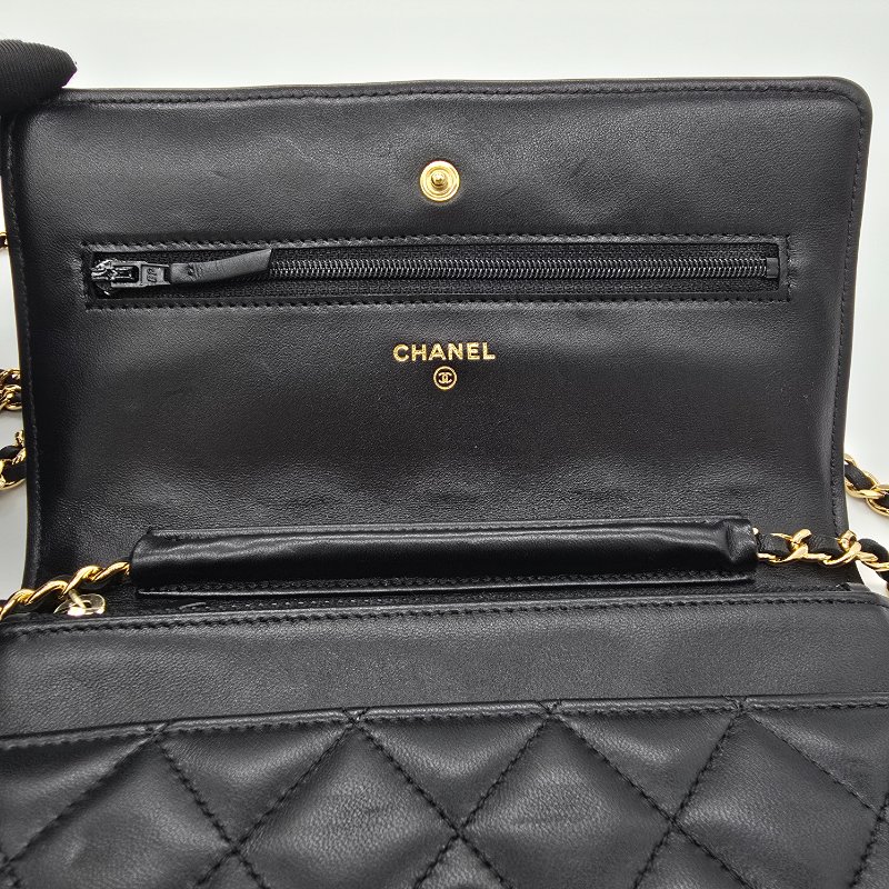 【經超級典】CHANEL WOC 牛皮 黑色 鏈條包-14