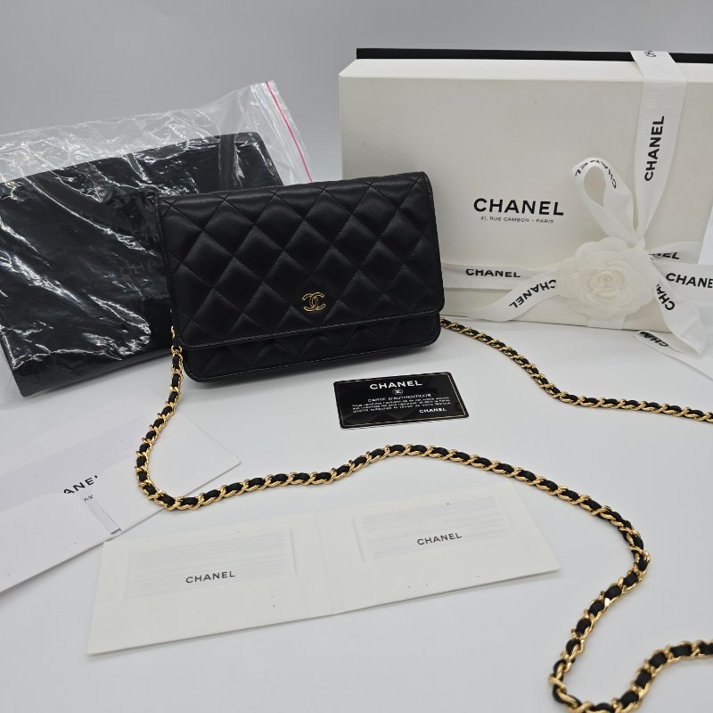 【經超級典】CHANEL WOC 牛皮 黑色 鏈條包-1