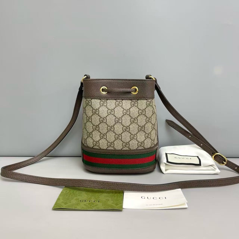 Gucci 古馳 Ophidia 老花 mini迷你小水桶包-1
