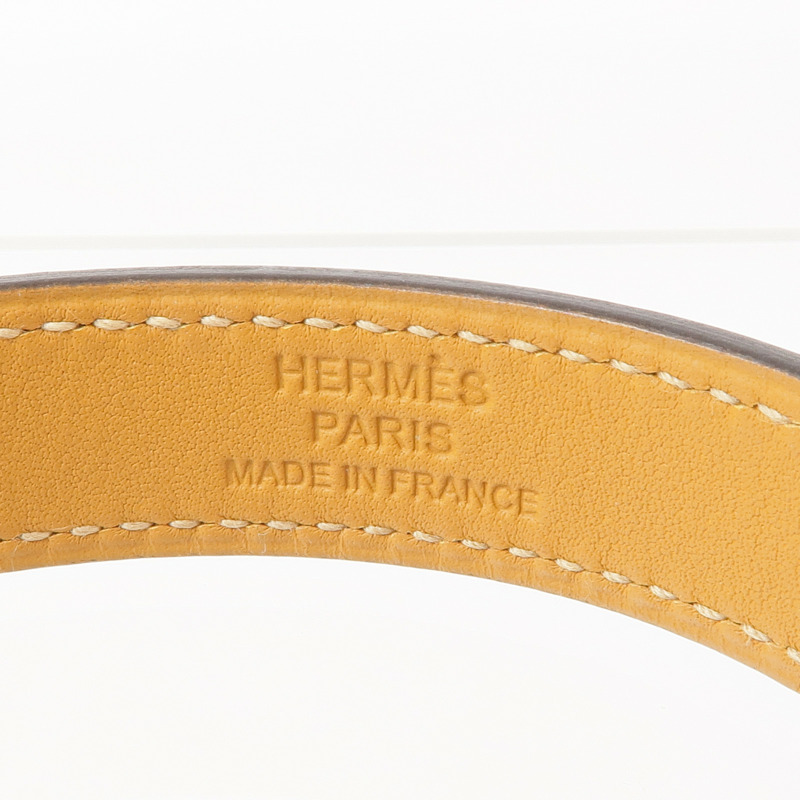HERMES 【激減優惠】Epsom皮革Drag Double手鏈Bleu Paon-6