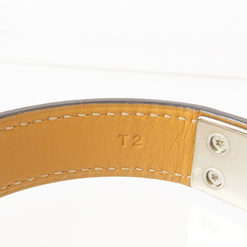 HERMES 【激減優惠】Epsom皮革Drag Double手鏈Bleu Paon-8