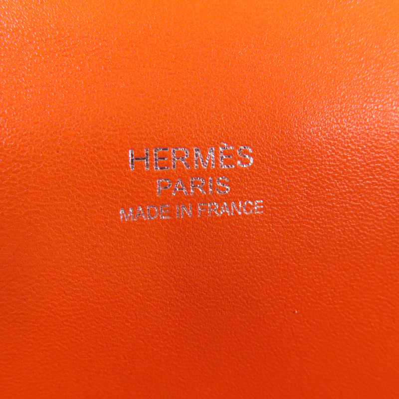 HERMES Clemence皮革Tool Box 20手挽肩背兩用袋Orange-15