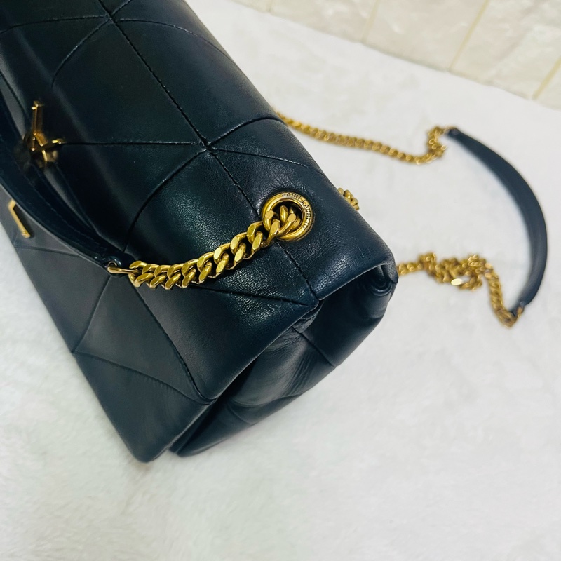 SAINT LAURENT YSL #型號 515821 JAMIE 中款 25CM鏈條包黑金-3