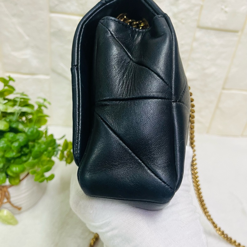 SAINT LAURENT YSL #型號 515821 JAMIE 中款 25CM鏈條包黑金-7