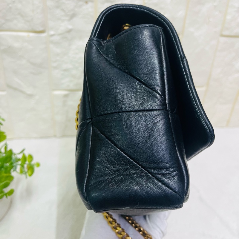 SAINT LAURENT YSL #型號 515821 JAMIE 中款 25CM鏈條包黑金-8