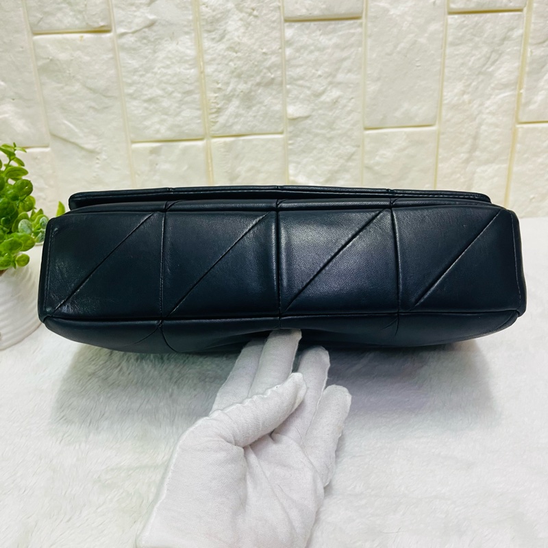 SAINT LAURENT YSL #型號 515821 JAMIE 中款 25CM鏈條包黑金-12