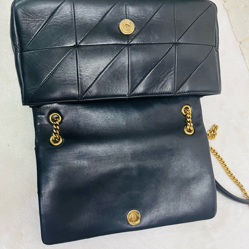 SAINT LAURENT YSL #型號 515821 JAMIE 中款 25CM鏈條包黑金-13