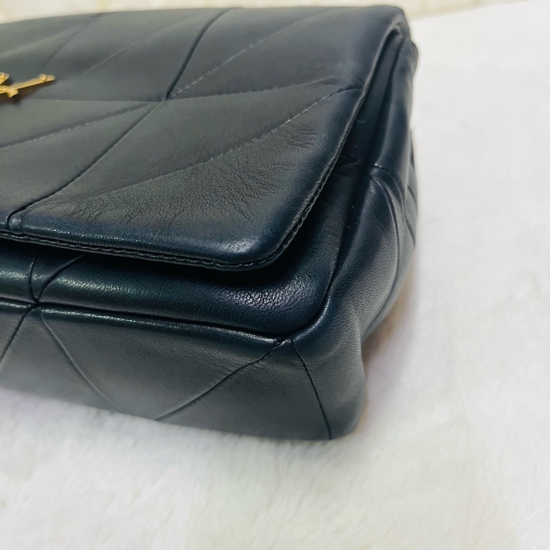 SAINT LAURENT YSL #型號 515821 JAMIE 中款 25CM鏈條包黑金-33