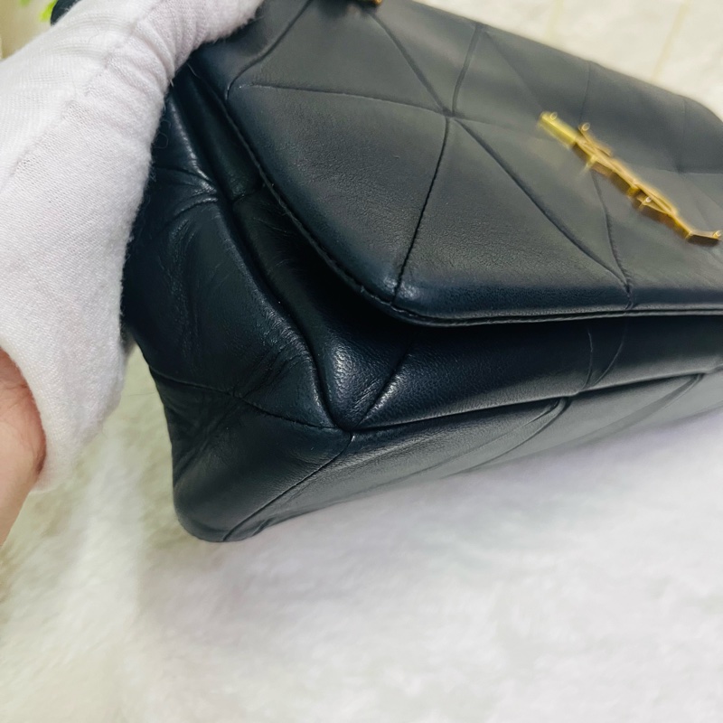 SAINT LAURENT YSL #型號 515821 JAMIE 中款 25CM鏈條包黑金-34