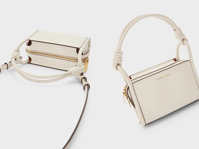 CHARLES & KEITH / 小CK 繩索手提方包-奶油白-1
