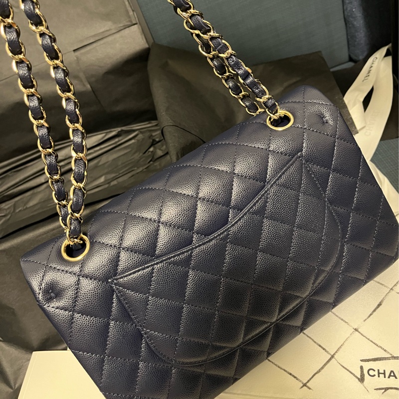 香奈兒CHANEL Classic Flap coco25經典款深藍-3
