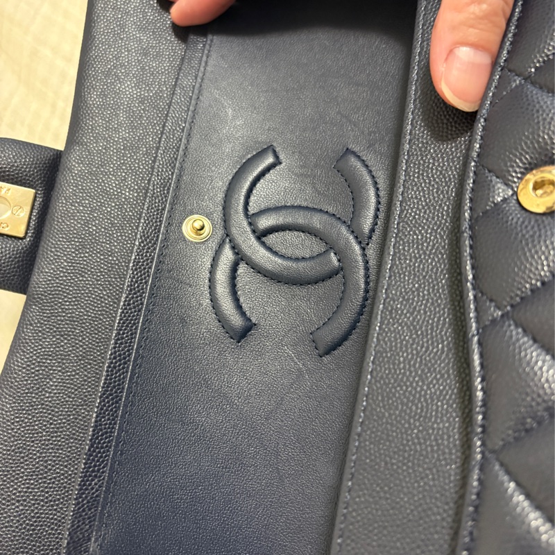 香奈兒CHANEL Classic Flap coco25經典款深藍-9