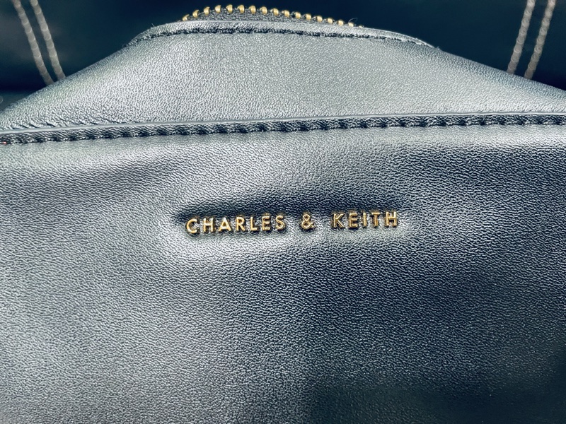CHARLES & KEITH /小CK LOGO細鏈小方包-黑色-14