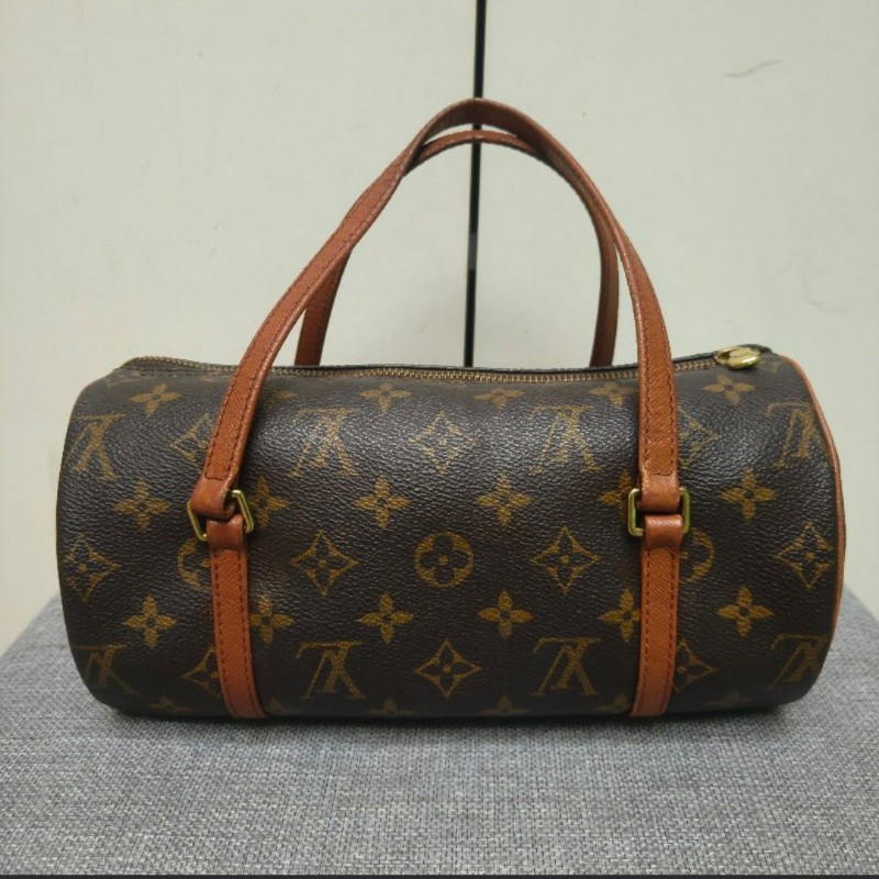 🔥年終狂降🔥【限時降價只到12/31(原13,800)】㊣✨Louis Vuitton✨(附防塵袋)路易威登 LV 老花 紅皮 巴比龍 26 圓筒包 手提包/二手精品/二手包/保證正品🌳二手樹屋🌳-1