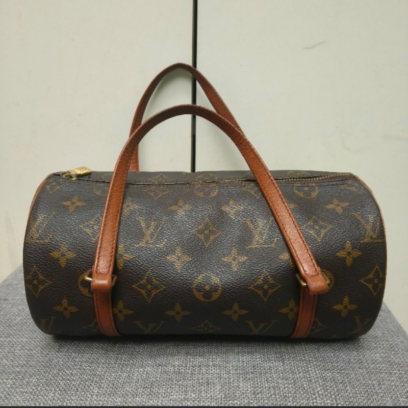 🔥年終狂降🔥【限時降價只到12/31(原13,800)】㊣✨Louis Vuitton✨(附防塵袋)路易威登 LV 老花 紅皮 巴比龍 26 圓筒包 手提包/二手精品/二手包/保證正品🌳二手樹屋🌳-3