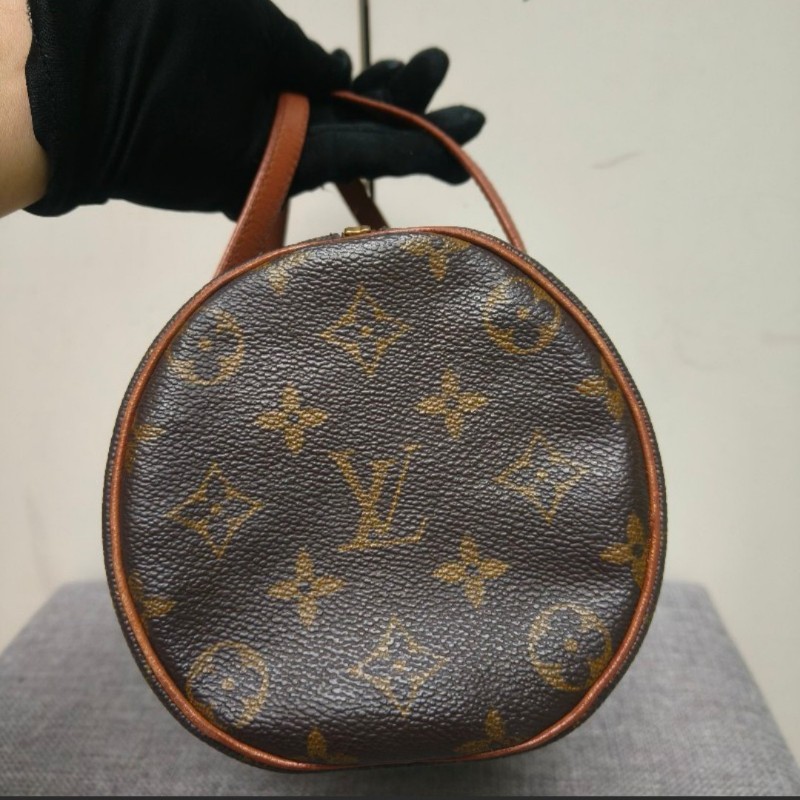 🔥年終狂降🔥【限時降價只到12/31(原13,800)】㊣✨Louis Vuitton✨(附防塵袋)路易威登 LV 老花 紅皮 巴比龍 26 圓筒包 手提包/二手精品/二手包/保證正品🌳二手樹屋🌳-4