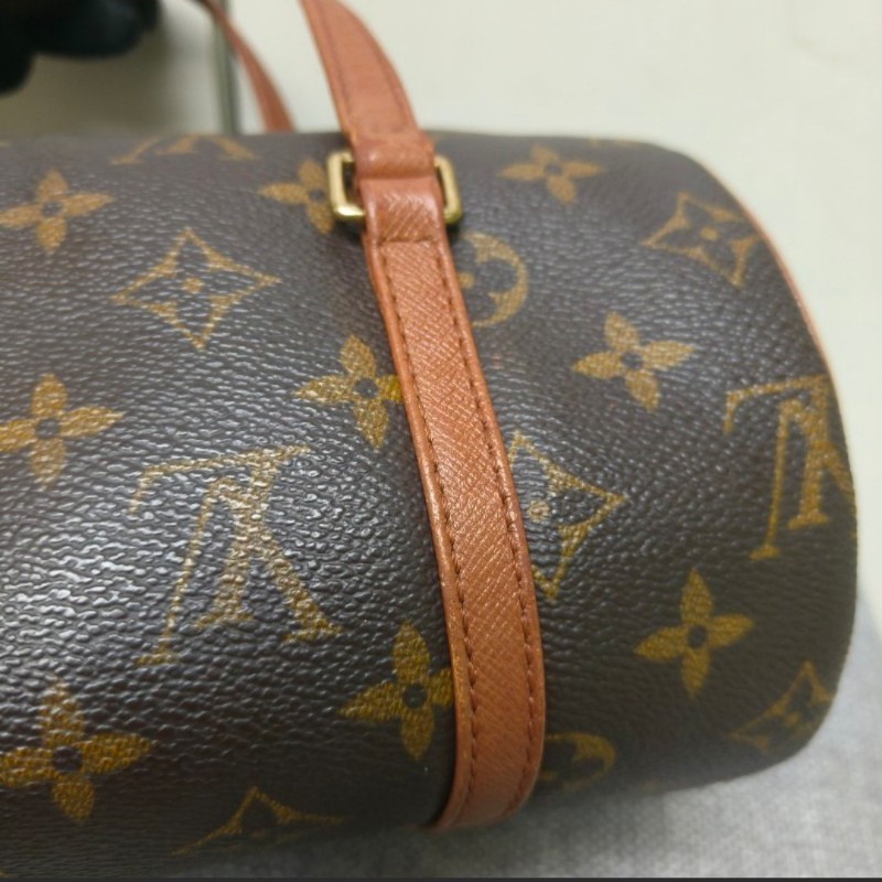 🔥年終狂降🔥【限時降價只到12/31(原13,800)】㊣✨Louis Vuitton✨(附防塵袋)路易威登 LV 老花 紅皮 巴比龍 26 圓筒包 手提包/二手精品/二手包/保證正品🌳二手樹屋🌳-16