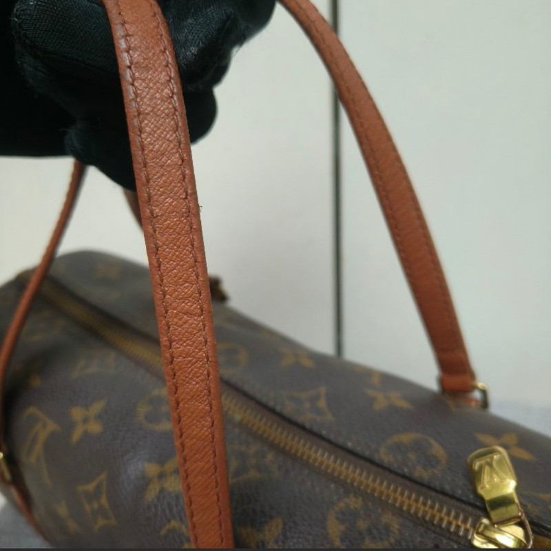 🔥年終狂降🔥【限時降價只到12/31(原13,800)】㊣✨Louis Vuitton✨(附防塵袋)路易威登 LV 老花 紅皮 巴比龍 26 圓筒包 手提包/二手精品/二手包/保證正品🌳二手樹屋🌳-23