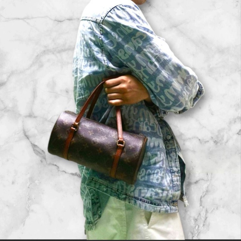 🔥年終狂降🔥【限時降價只到12/31（原13,800）】㊣✨Louis Vuitton✨（附防塵袋）路易威登 LV 老花 紅皮 巴比龍 26 圓筒包 手提包/二手精品/二手包/保證正品🌳二手樹屋🌳-38