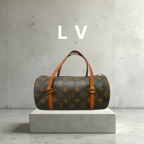 ㊣✨Louis Vuitton✨（贈內膽）路易威登 LV 老花 紅皮 巴比龍 26 圓筒包 手提包/二手精品/二手包/保證正品🌳二手樹屋🌳