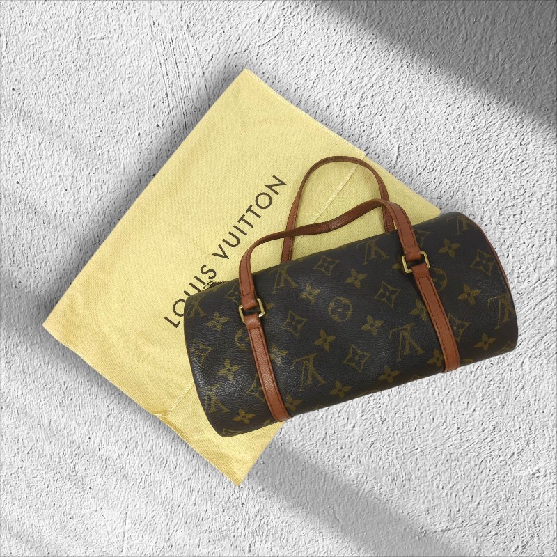 🔥年終狂降🔥【限時降價只到12/31(原13,800)】㊣✨Louis Vuitton✨(附防塵袋)路易威登 LV 老花 紅皮 巴比龍 26 圓筒包 手提包/二手精品/二手包/保證正品🌳二手樹屋🌳-39