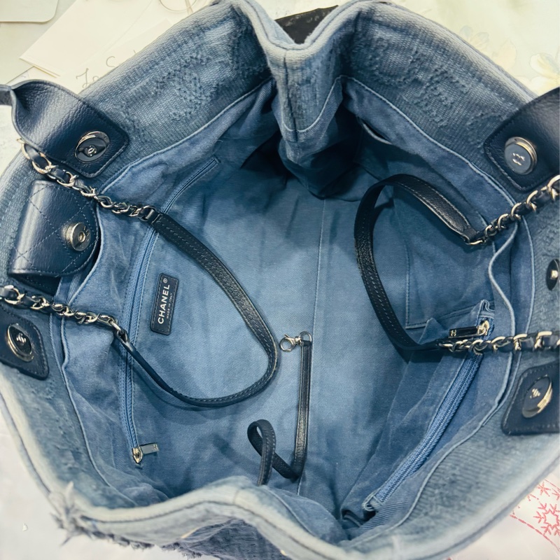 Chanel 牛仔丹寧包 沙灘包-14