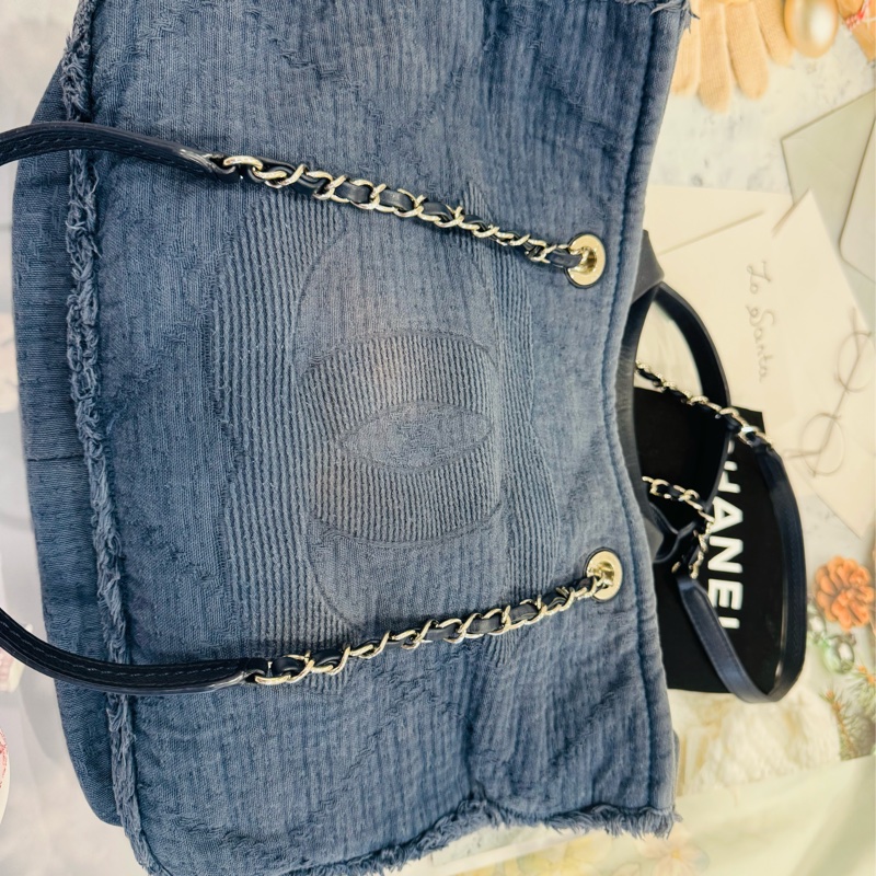 Chanel 牛仔丹寧包 沙灘包-20
