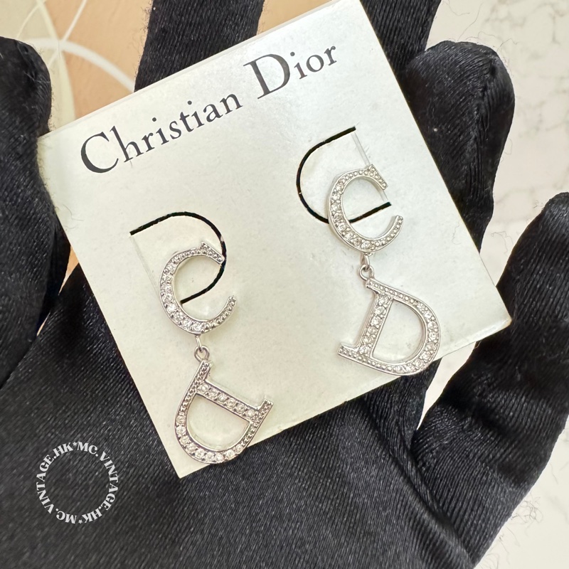 Dior CD Earrings 耳針 耳環 吊字-1
