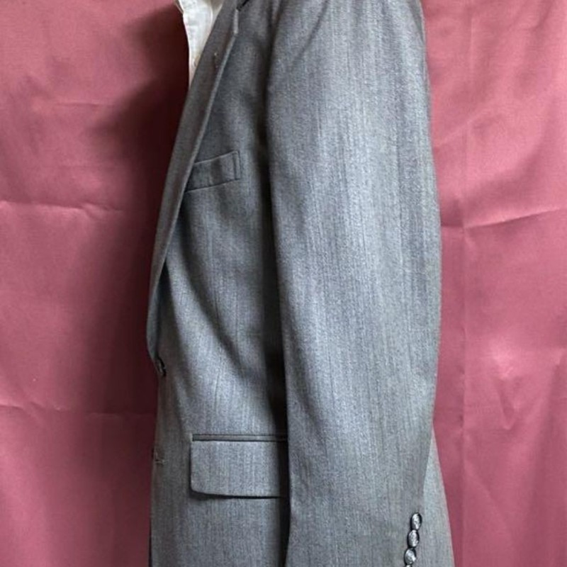 💼【LANVIN 處女羊毛灰色西裝套裝｜巴黎經典老牌｜極簡高級感】-4