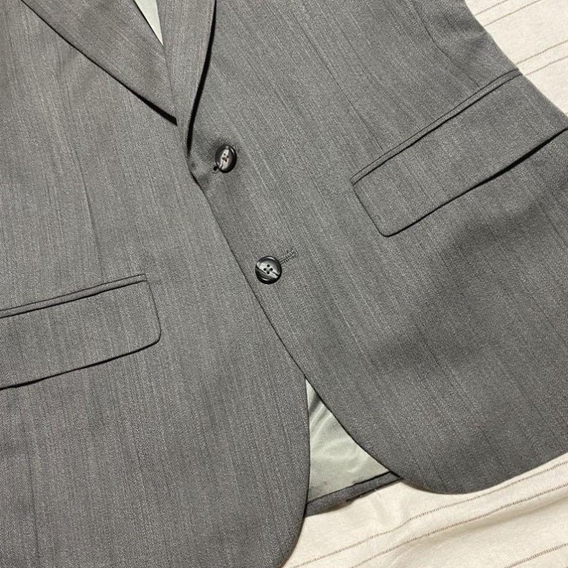 💼【LANVIN 處女羊毛灰色西裝套裝｜巴黎經典老牌｜極簡高級感】-9