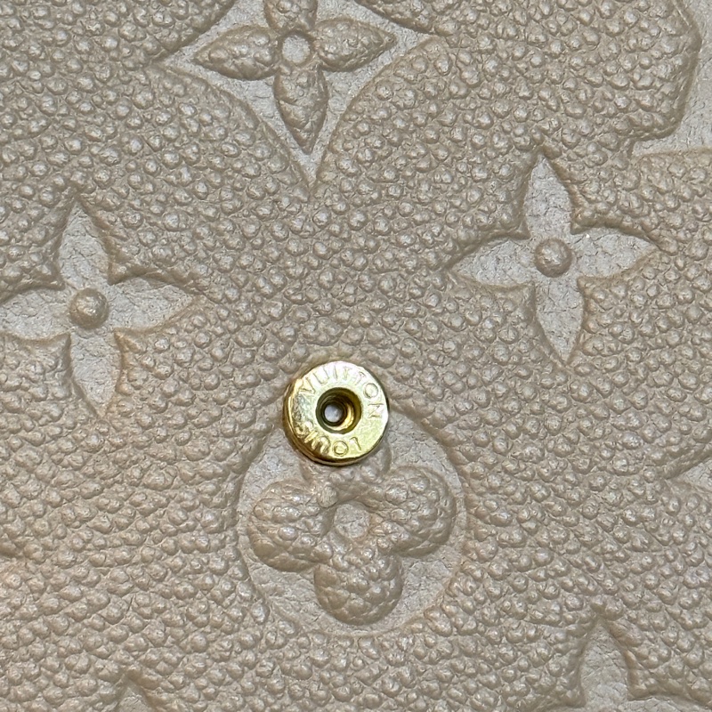 未使用美品 晶片款✨LV大象灰 米色印花牛皮三合一 WOC鏈條包 斜背包-10