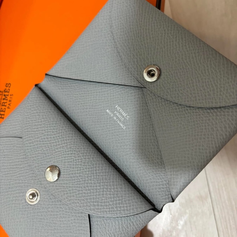 愛馬仕 Hermes 冰川藍 Caivi Duo 卡片夾-2