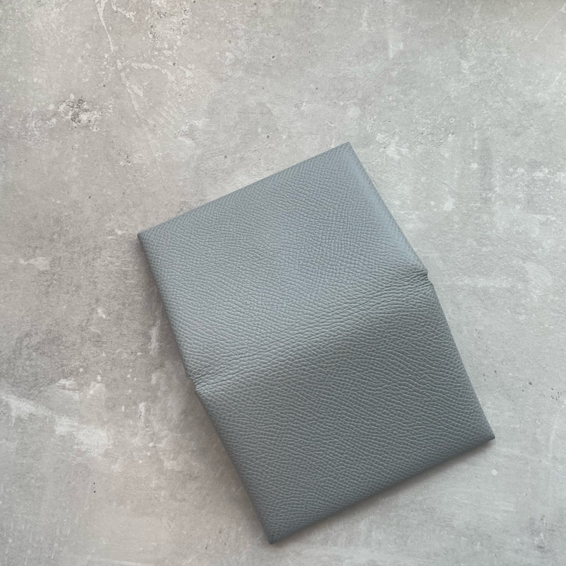 愛馬仕 Hermes 冰川藍 Caivi Duo 卡片夾-8