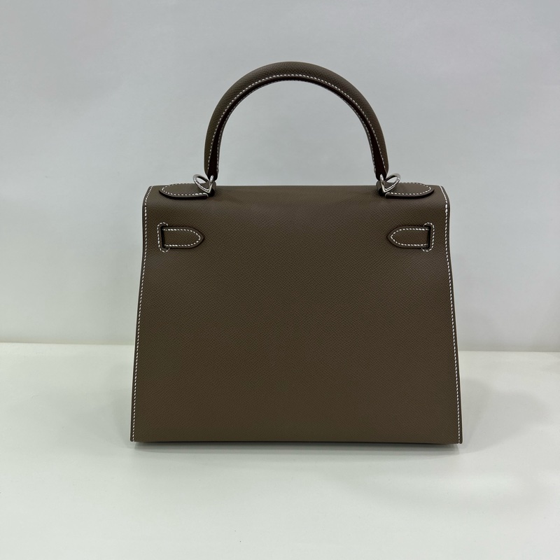 愛馬仕 Kelly28 大象灰銀扣 Epsom皮B刻 全新全套 有購證 Brand New Hermes Kelly 28 Stamp B Etoupe Epsom leather PHW full set with receipt-8