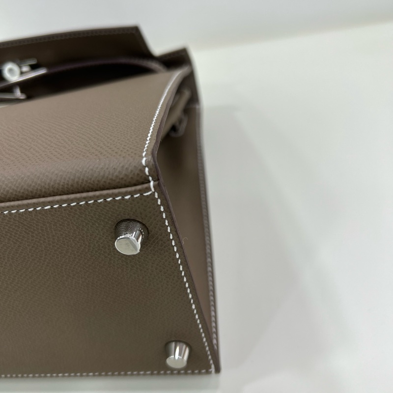 愛馬仕 Kelly28 大象灰銀扣 Epsom皮B刻 全新全套 有購證 Brand New Hermes Kelly 28 Stamp B Etoupe Epsom leather PHW full set with receipt-11