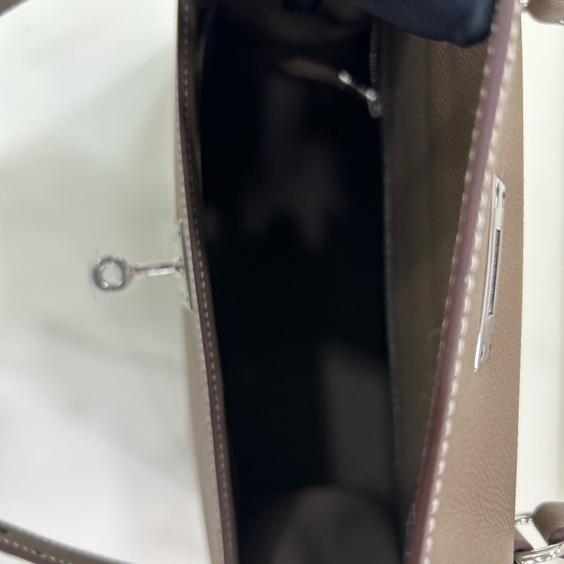 愛馬仕 Kelly28 大象灰銀扣 Epsom皮B刻 全新全套 有購證 Brand New Hermes Kelly 28 Stamp B Etoupe Epsom leather PHW full set with receipt-14