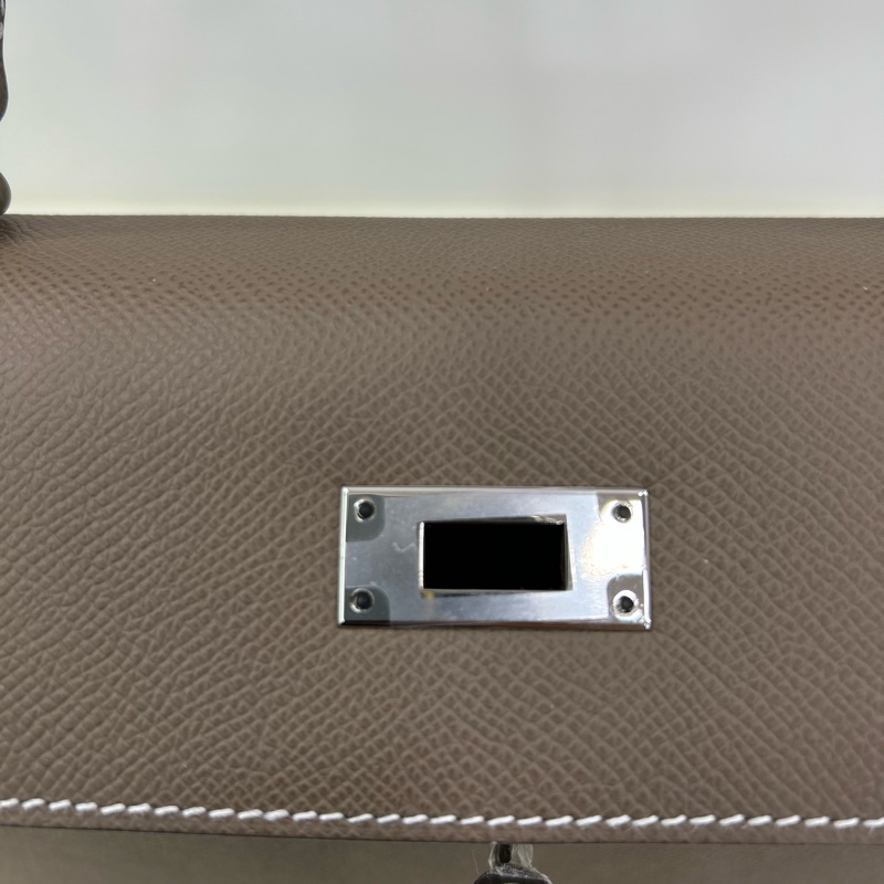 愛馬仕 Kelly28 大象灰銀扣 Epsom皮B刻 全新全套 有購證 Brand New Hermes Kelly 28 Stamp B Etoupe Epsom leather PHW full set with receipt-15