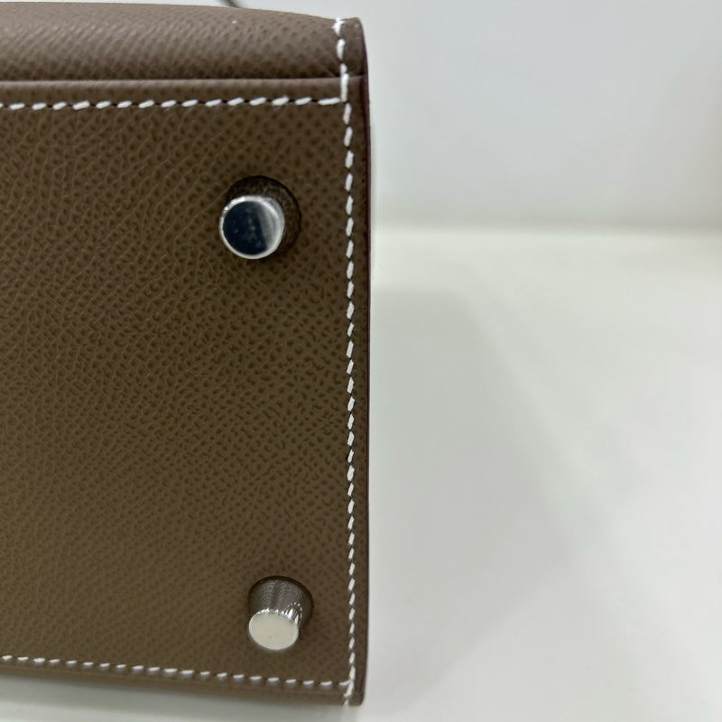 愛馬仕 Kelly28 大象灰銀扣 Epsom皮B刻 全新全套 有購證 Brand New Hermes Kelly 28 Stamp B Etoupe Epsom leather PHW full set with receipt-20