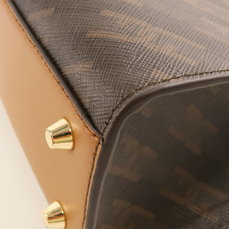 Furla 塗層帆布2 Way Shoulder金扣手挽肩背兩用袋-7