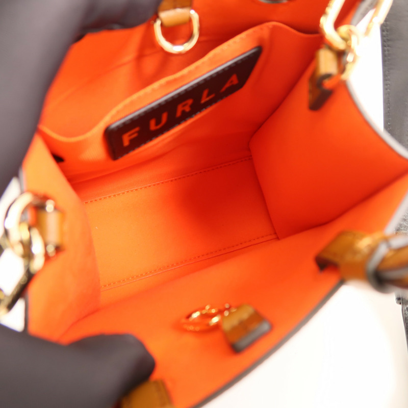 Furla 塗層帆布2 Way Shoulder金扣手挽肩背兩用袋-13