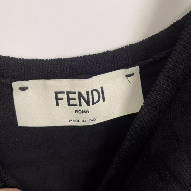 Fendi 22款 黑色老花連身裙38號 穿兩次閒置 裙長108-2