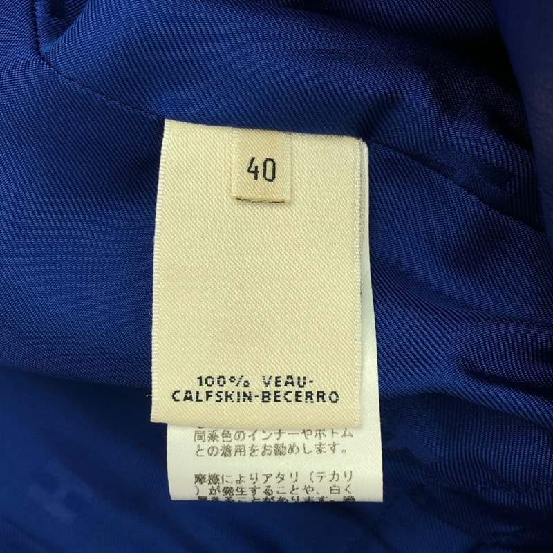 HERMES 外套 其他外套 76-7008 小牛皮（牛皮） 藍色 二手 女士-5